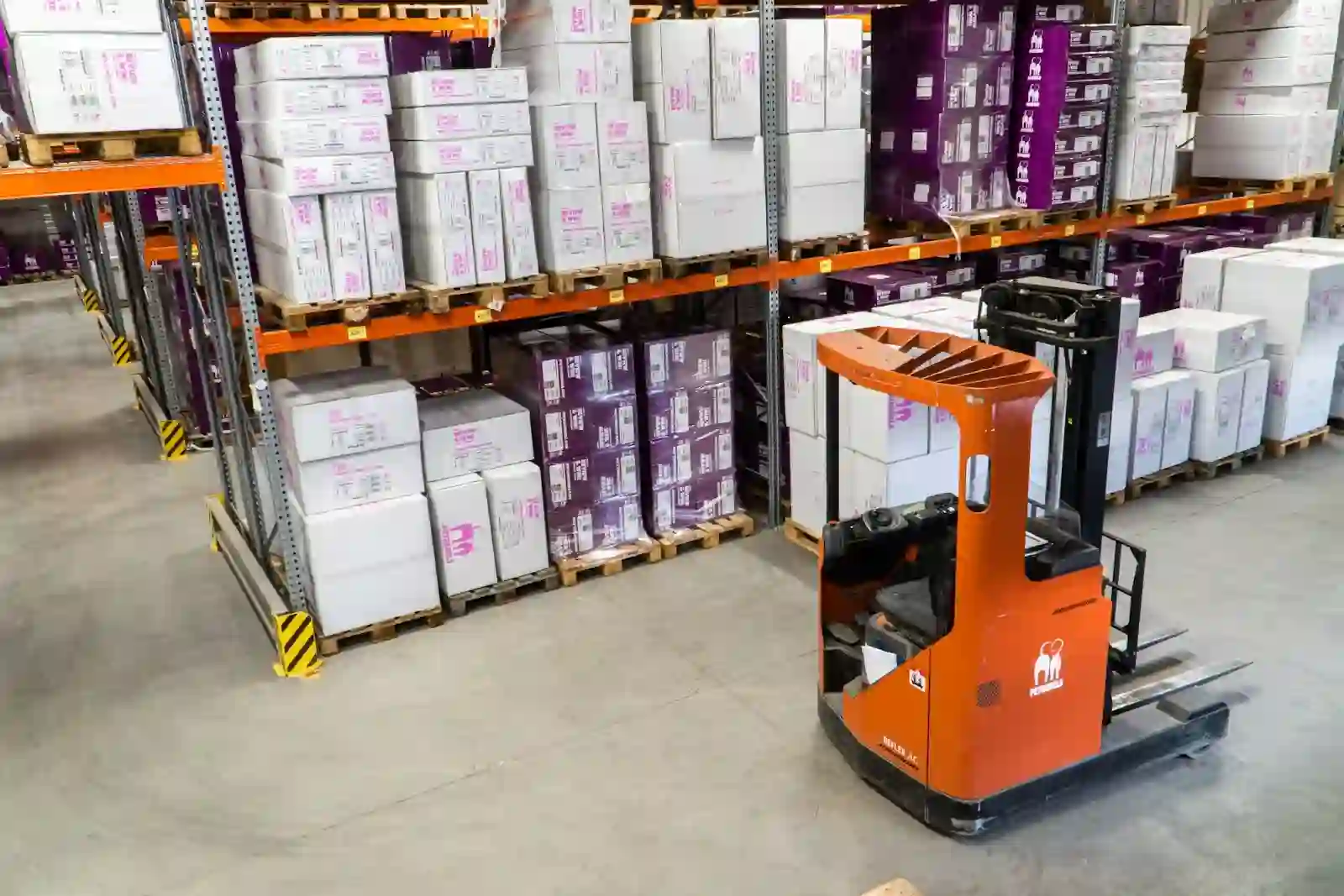 Packed boxes ready for relocation in warehouse